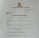 Valuation requisition for stamp duty form